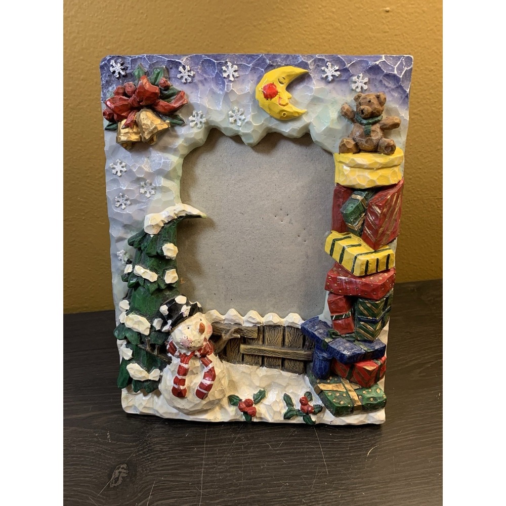 Vintage Figi Graphics Snowman Christmas‎ Toys 4x4 Picture Frame